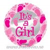 Balon folie Baby Girl Feet Pink