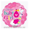 Balon folie Baby Girl Stork