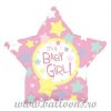 Balon folie Its A Girl Pink Star