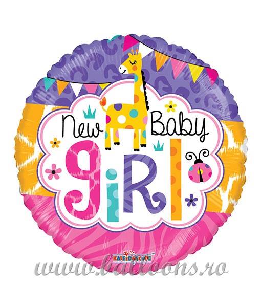 Balon folie New Baby Girl Giraffe