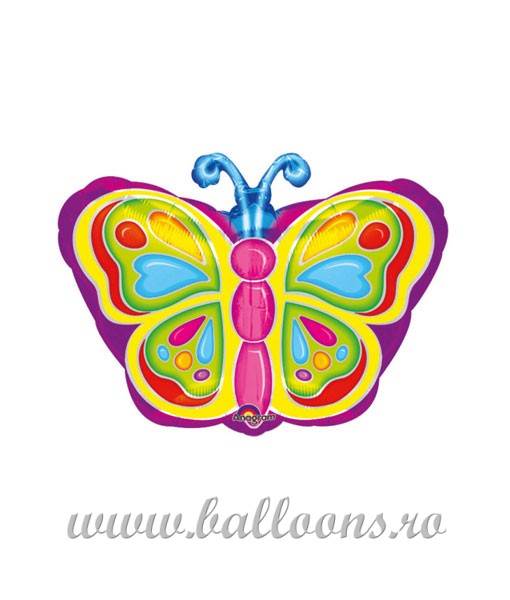 Balon folie Junior Shape Bright Butterfly