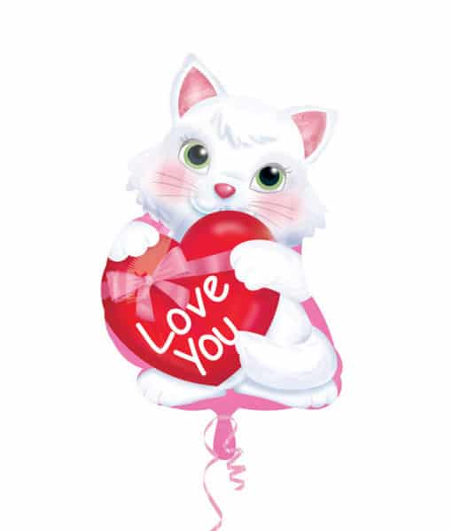 Balon folie Kity with Heart